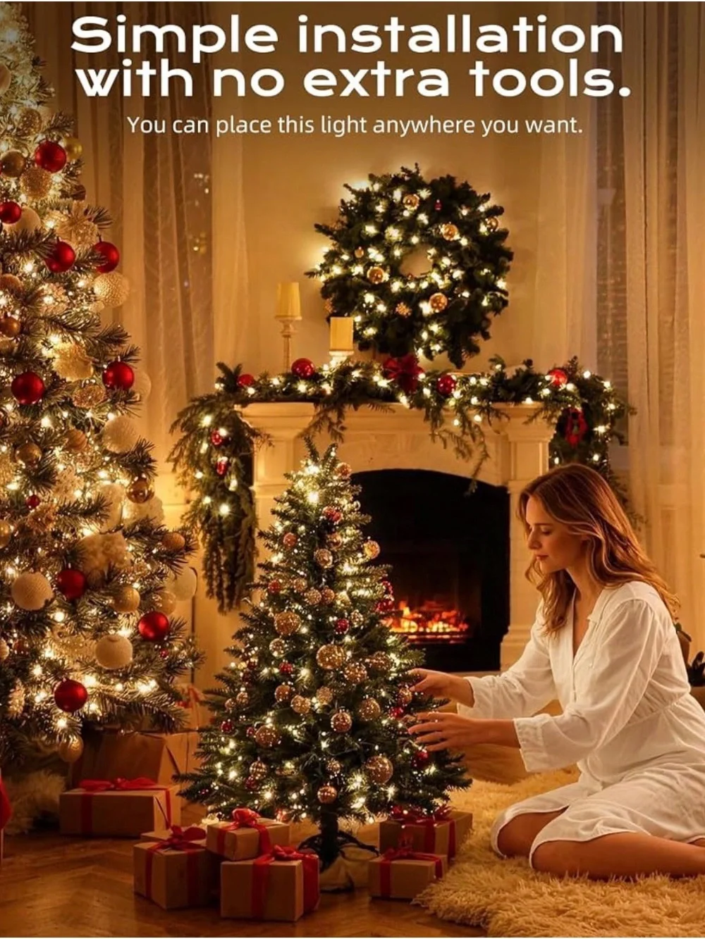 Holiday LED String Lights for Christmas Tree - Warm White